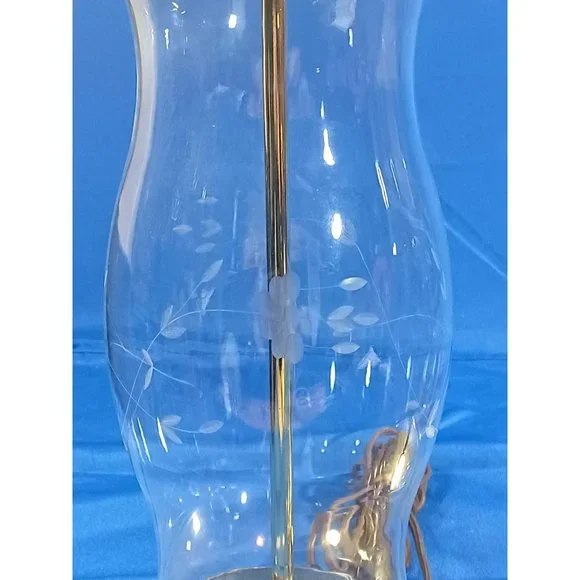 2 Vintage  28" Tall Princess House Heritage Brass Crystal Table Lamps Set Rare - Picture 8 of 11